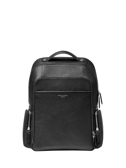 Aspinal of London Leather Rucksack, Black - view 2, Black