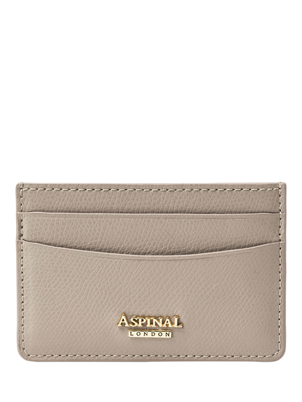 Aspinal of London Leather Slim Credit Card Case, Taupe, Taupe