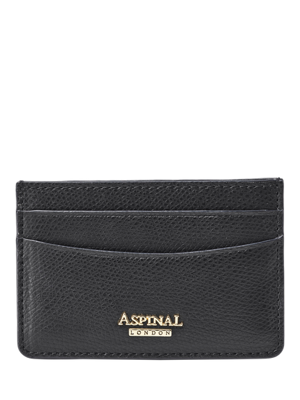 Aspinal of London Leather Slim Credit Card Case, Black, Black