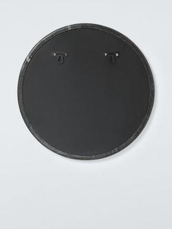 John Lewis Marble Round Wall Mirror, 50cm, Black - view 2, Black