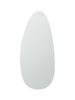 John Lewis Scandi Large Teardrop Metal Frame Wall Mirror, 120 x 55cm, Black, Black
