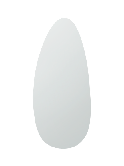 John Lewis Scandi Large Teardrop Metal Frame Wall Mirror, 120 x 55cm, Black, Black