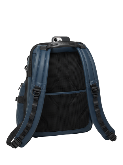 TUMI Navigation Backpack, Navy Coated Canvas - view 2, Navy Coated Canvas