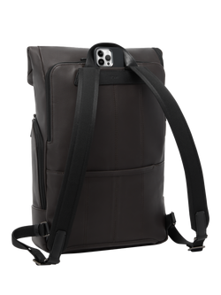 TUMI Osborn Roll Top Backpack, Espresso Brown Bombe - view 2, Espresso Brown Bombe