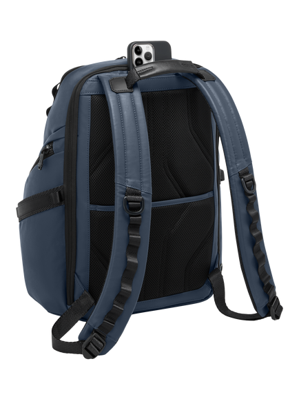 TUMI Search Backpack, Navy Coated Canvas - view 2, Navy Coated Canvas