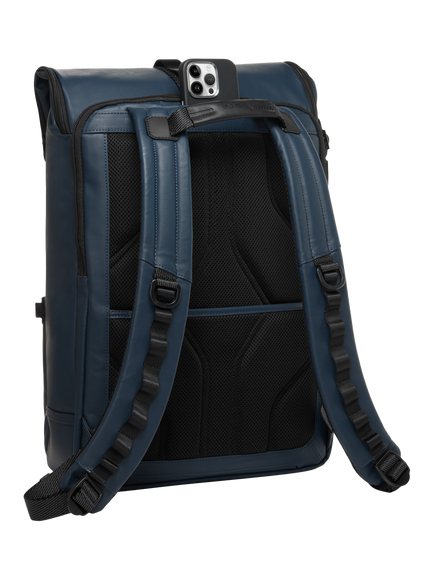 TUMI Surveillance Backpack, Navy Coated Canvas - view 2, Navy Coated Canvas