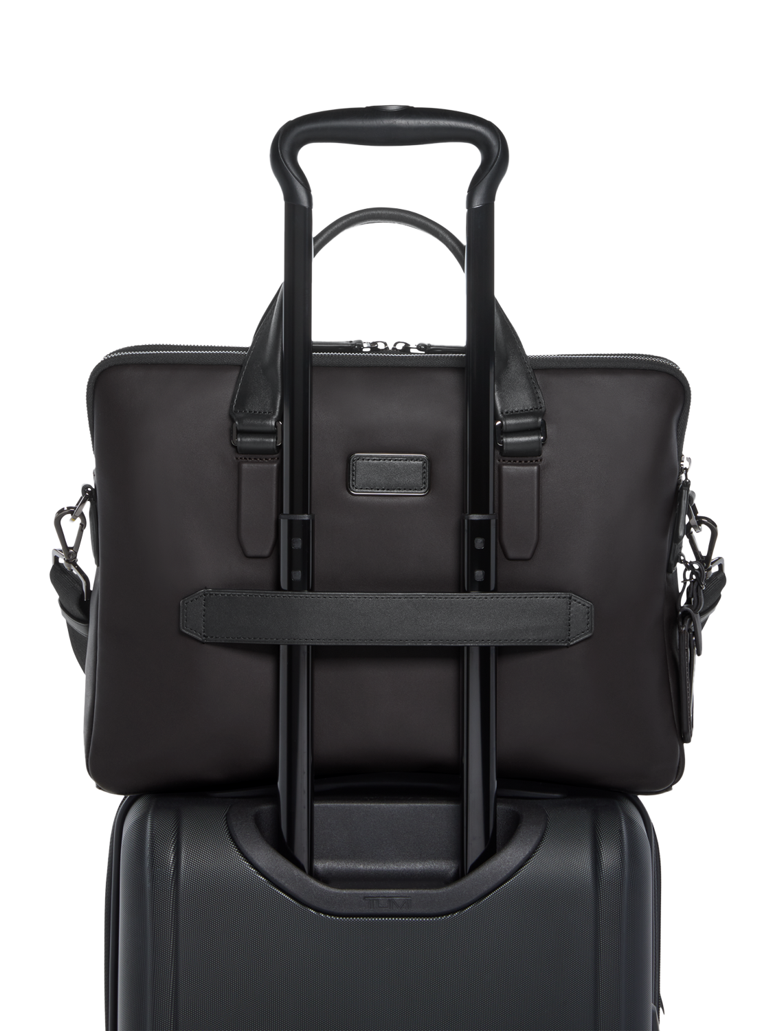 Product image 2 of 3, which shows TUMI Sycamore Slim Briefcase, Espresso Brown Bombe