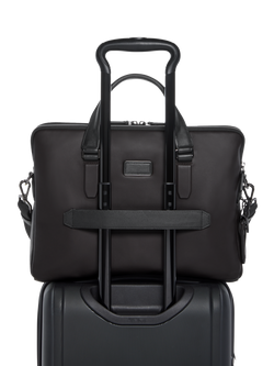 TUMI Sycamore Slim Briefcase, Espresso Brown Bombe - view 2, Espresso Brown Bombe