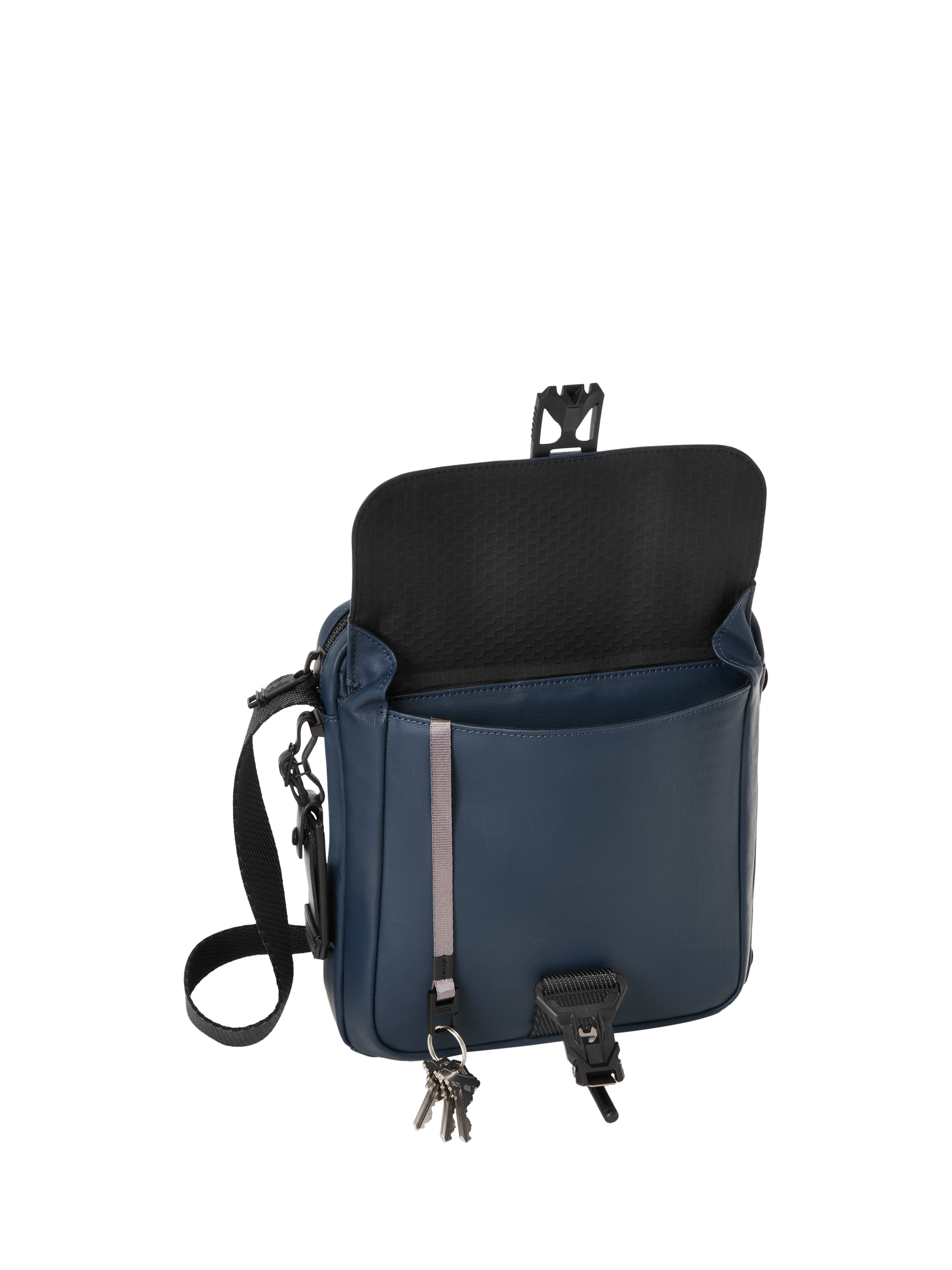 Product image 3 of 3, which shows TUMI Junior Crossbody Bag, Navy Coated Canvas