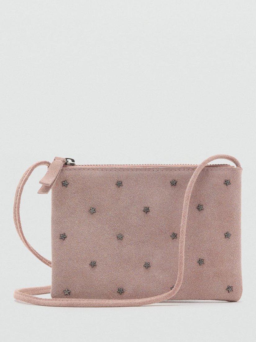 Product image 1 of 4, which shows Mango Star Studs Crossbody Bag, Lt-pastel Pink