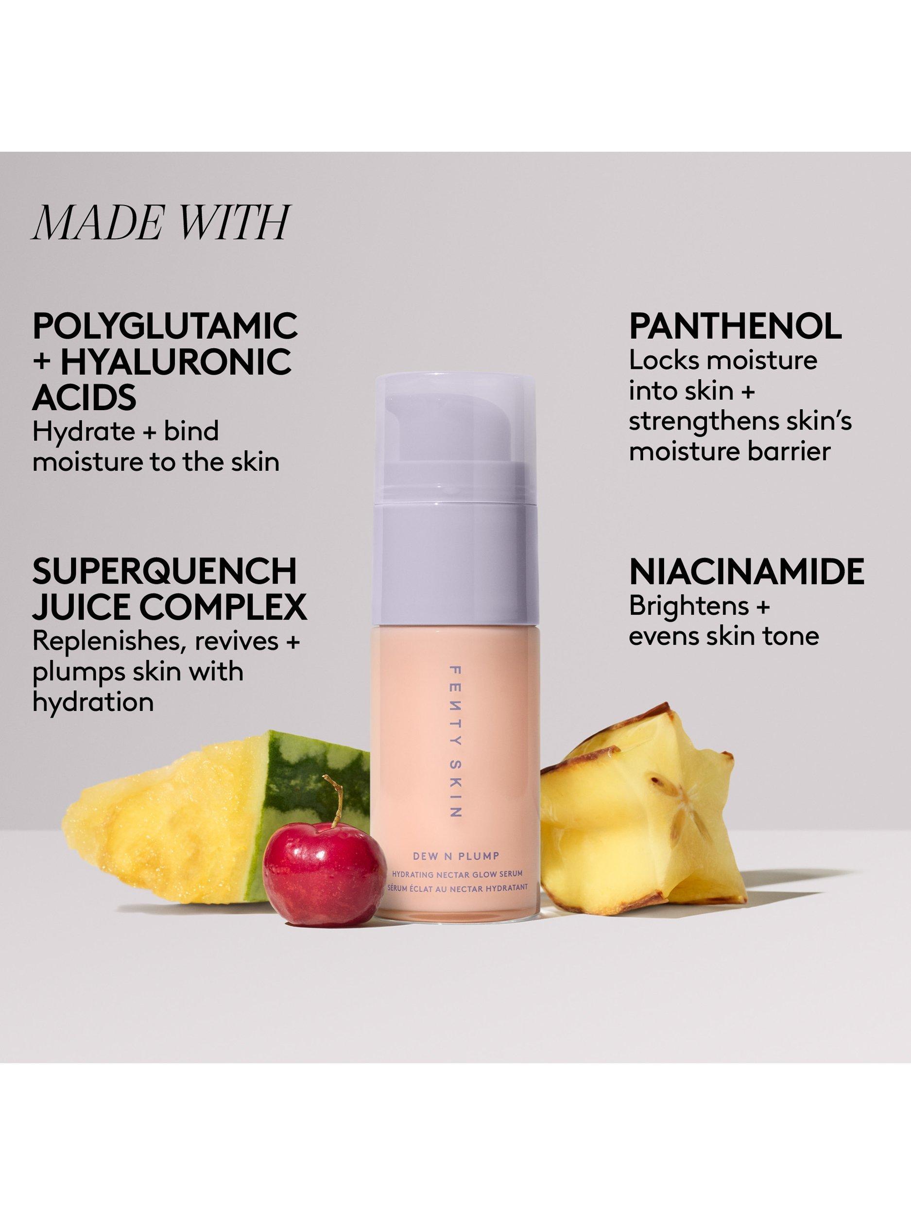 Product image 3 of 8, which shows Fenty Skin Dew N Plump Hydrating Nectar Glow Serum, 30ml