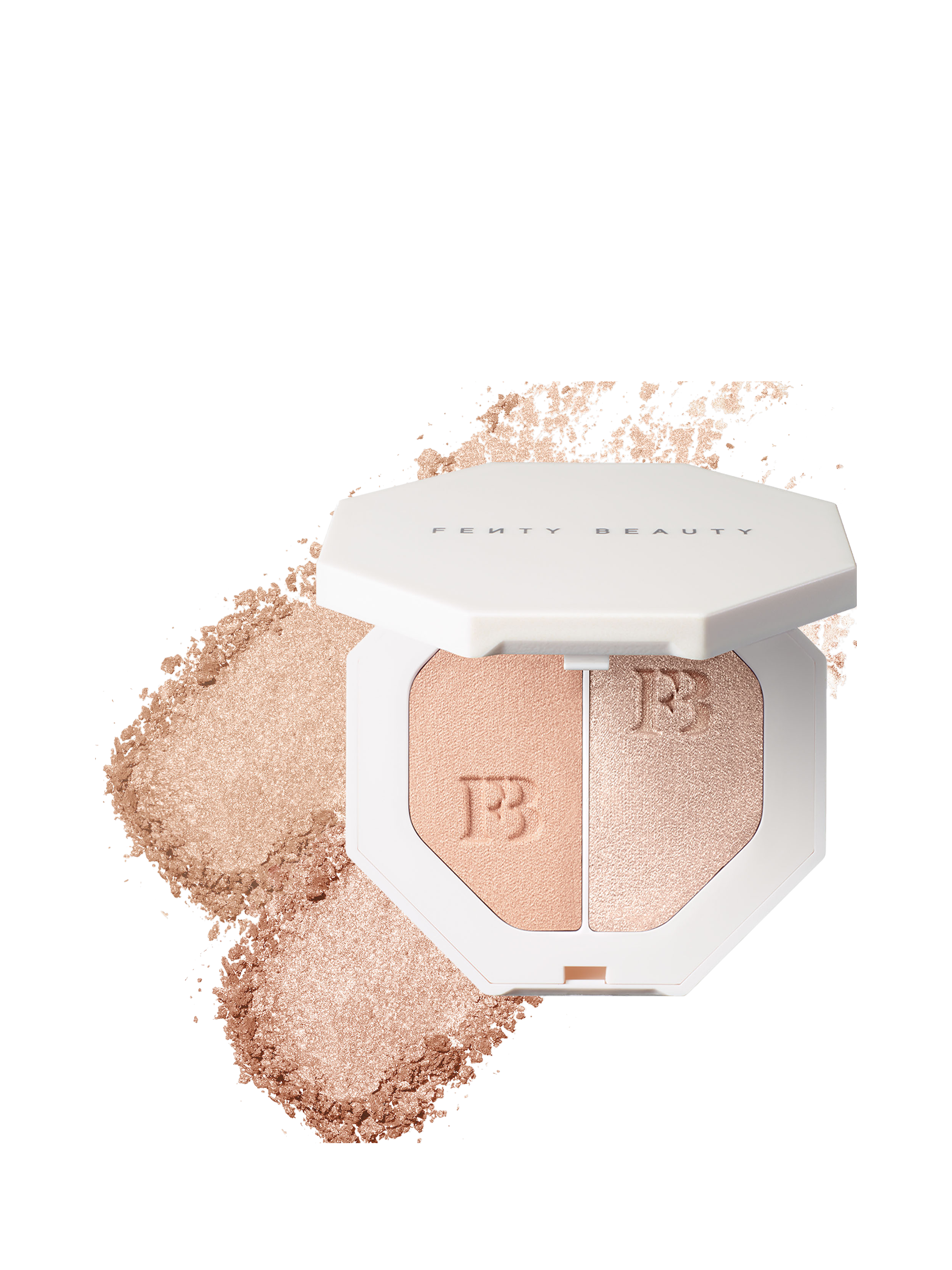 Product image 1 of 7, which shows Fenty Beauty Killawatt Freestyle Highlighter, Lightning Dust/Fire Crystal