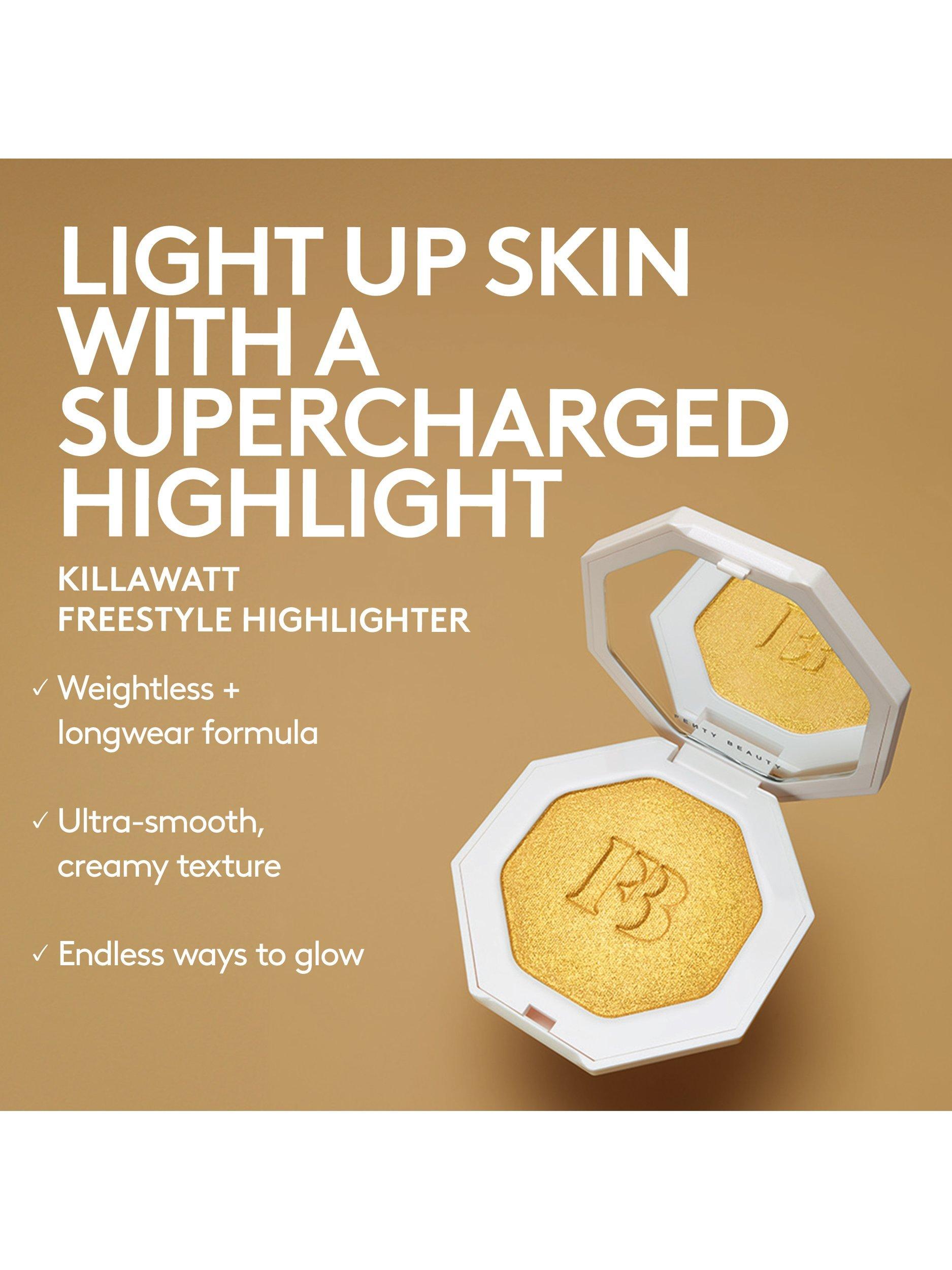 Product image 4 of 7, which shows Fenty Beauty Killawatt Freestyle Highlighter, Lightning Dust/Fire Crystal