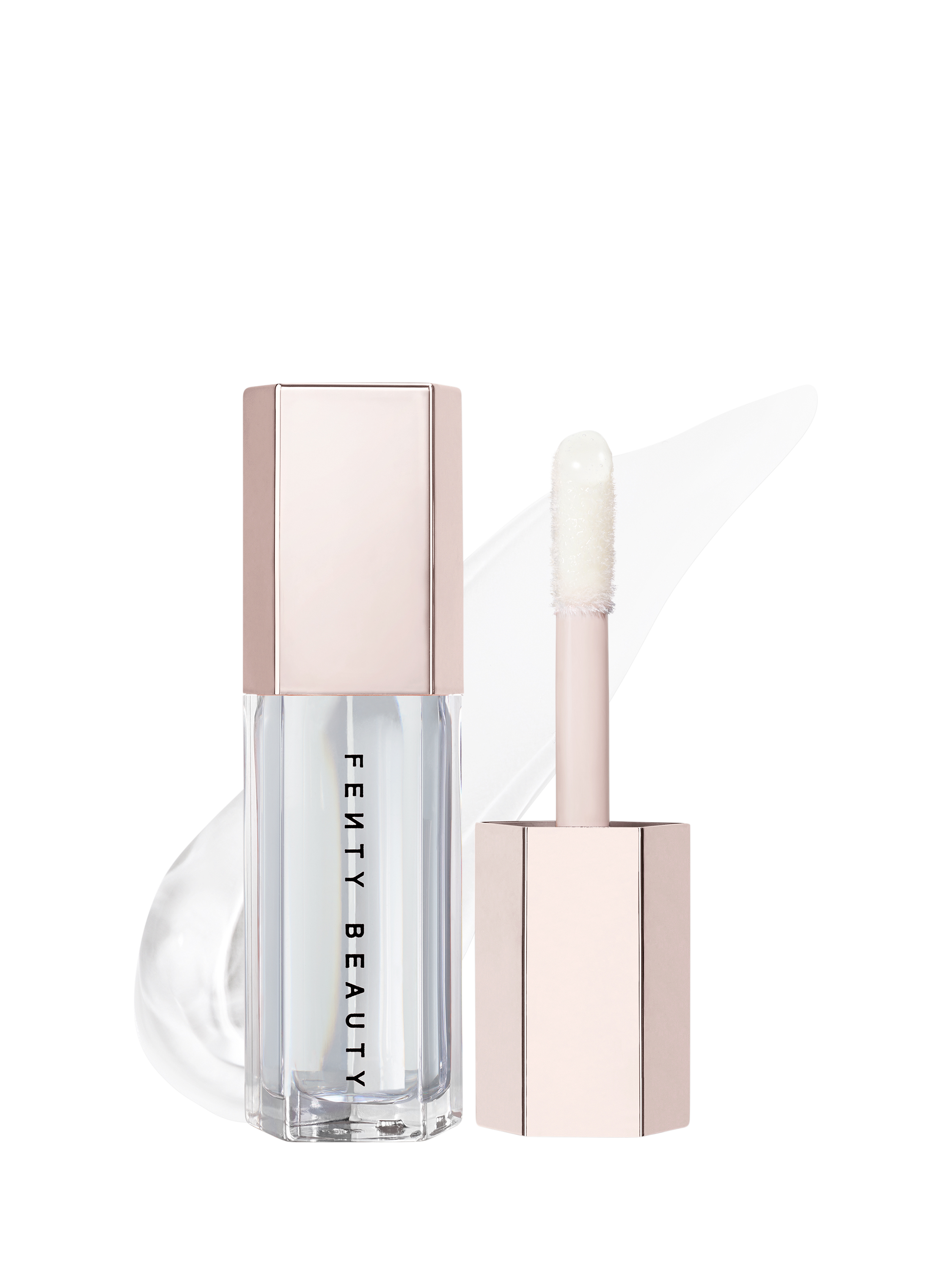 Product image 1 of 8, which shows Fenty Beauty Gloss Bomb Universal Lip Luminiser, Glass Slipper