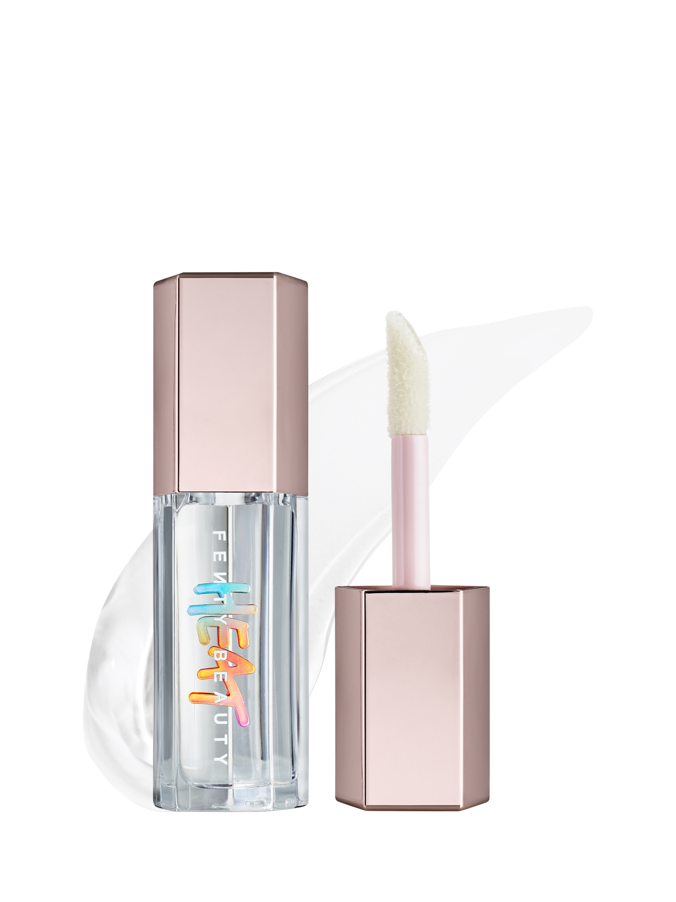 Product image 1 of 4, which shows Fenty Beauty Gloss Bomb Heat Universal Lip Luminiser & Plumper, Glass Slipper
