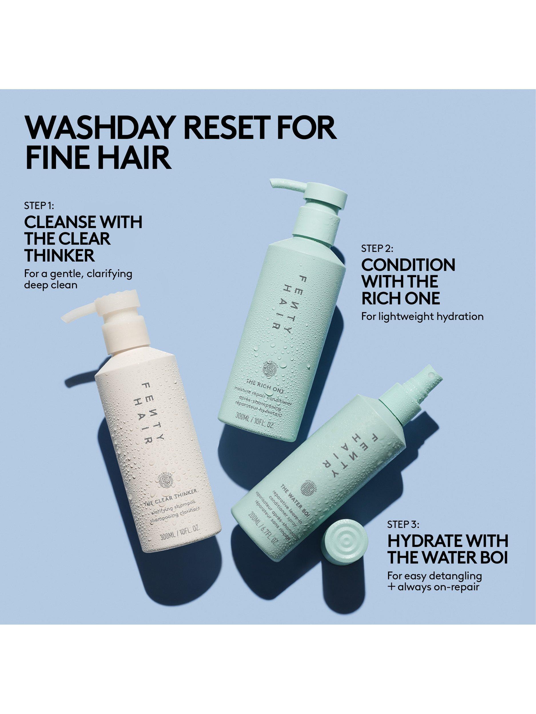 Product image 10 of 10, which shows Fenty Hair The Clear Thinker Clarifying Shampoo, 90ml