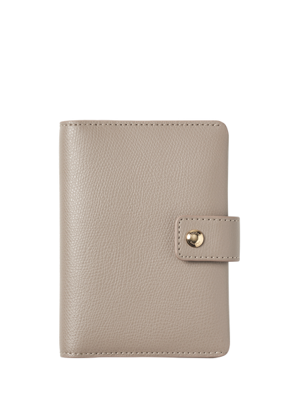 Aspinal of London Leather Duo Passport Cover, Taupe, Taupe