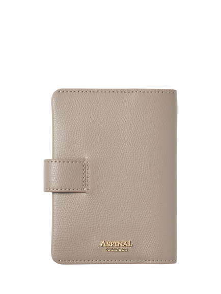 Aspinal of London Leather Duo Passport Cover, Taupe - view 2, Taupe