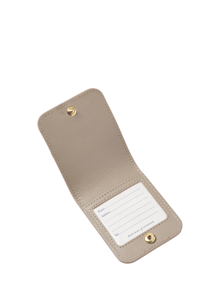 Aspinal of London Leather Travel Luggage Tag, Taupe - view 2, Taupe