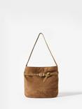 Mint Velvet Suede Bucket Bag, Tan