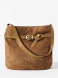 Mint Velvet Suede Bucket Bag, Tan