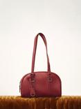 Mint Velvet Leather Shoulder Bag, Red Burgundy