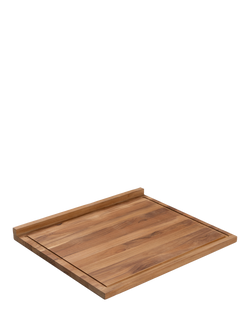 Tramontina Double Sided Juice Grooves Chopping Board, FSC-Certified (Teak Wood), Oil Teak