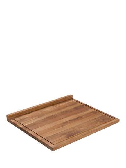 Tramontina Double Sided Juice Grooves Chopping Board, FSC-Certified (Teak Wood), Oil Teak
