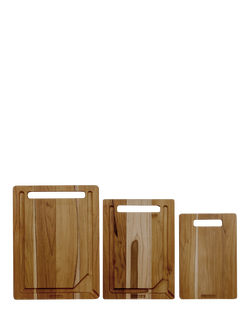 Tramontina Chopping/Serving Boards with Handles, Set of 3, FSC-Certified (Teak Wood), Oil Teak