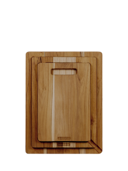 Tramontina Chopping/Serving Boards with Handles, Set of 3, FSC-Certified (Teak Wood) - view 2, Oil Teak
