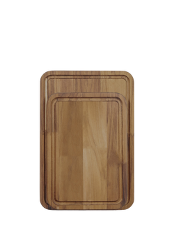 Tramontina Juice Grooves Chopping Board, Set of 2, FSC-Certified (Teak Wood) - view 2, Oil Teak
