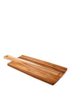 Tramontina Hanging Hole Rectangular Chopping/Serving Board with Handle, FSC-Certified (Teak Wood)
