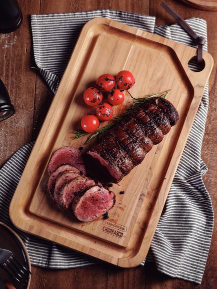 Tramontina Deep Juice Grooves Cutting Board, FSC-Certified (Teak Wood) - view 2, Oil Teak