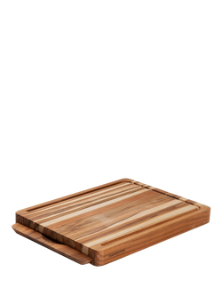 Tramontina Deep Juice Grooves Meat Slicing Board & Serving Tray, FSC-Certified (Teak Wood), Oil Teak