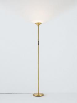 John Lewis LED Switch Torchiere Uplighter Floor Lamp, Antique Brass, Antique Brass