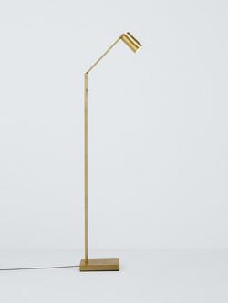 John Lewis Spot LED Floor Lamp, Antique Brass, Antique Brass