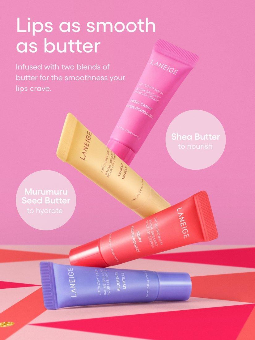 Product image 3 of 6, which shows LANEIGE Glowy Lip Minis Holiday Makeup Gift Set