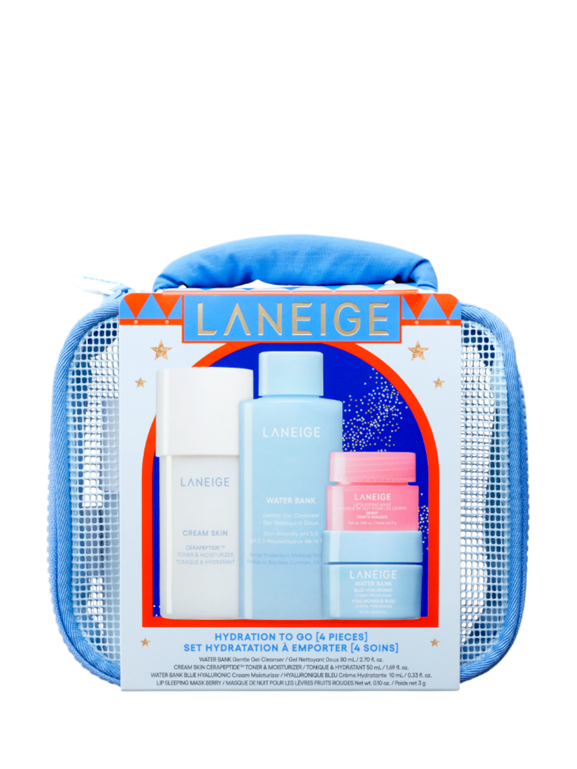 Product image 2 of 6, which shows LANEIGE Hydration To Go Holiday Skincare Gift Set