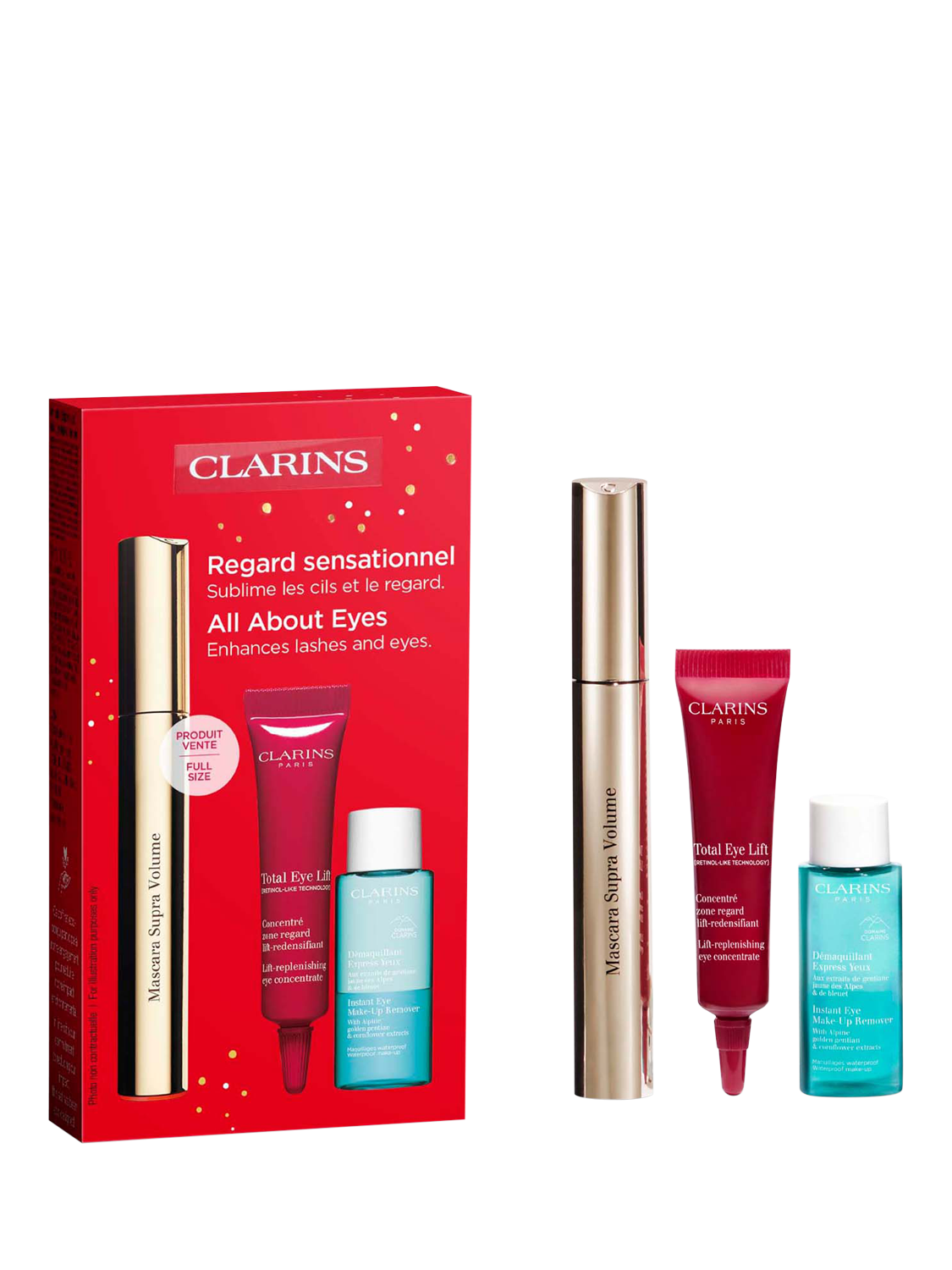 Product image 1 of 4, which shows Clarins All About Eyes Makeup Gift Set