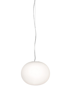 Flos Glo-Ball Opaline Glass Pendant Ceiling Light, White, White