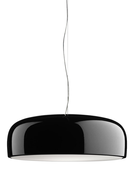 Flos Smithfield Suspension Pendant Ceiling Light, Black, Glossy Black