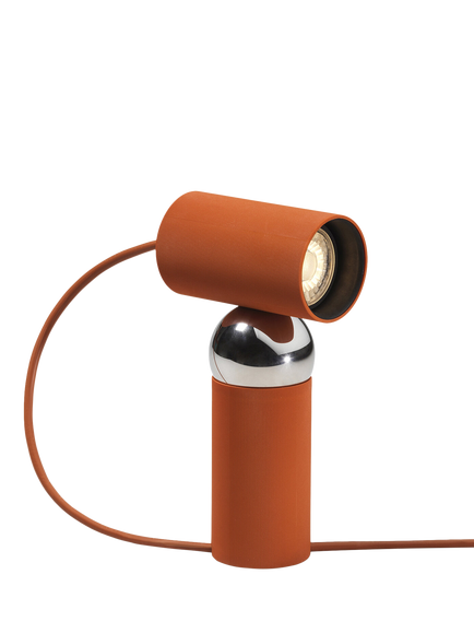 Flos Bilboquet Adjustable Head Table Lamp, Tomato