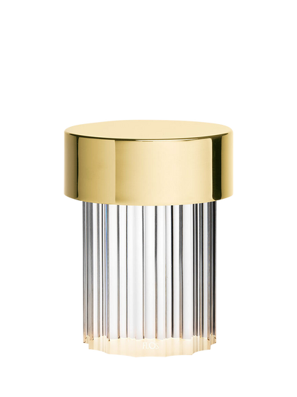 Flos Last Order Crystal Base Rechargeable Table Lamp, Polished Brass