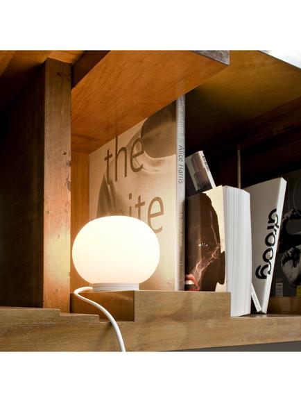 Flos Glo-Ball Opaline Glass Mini Table Lamp, White - view 2, White