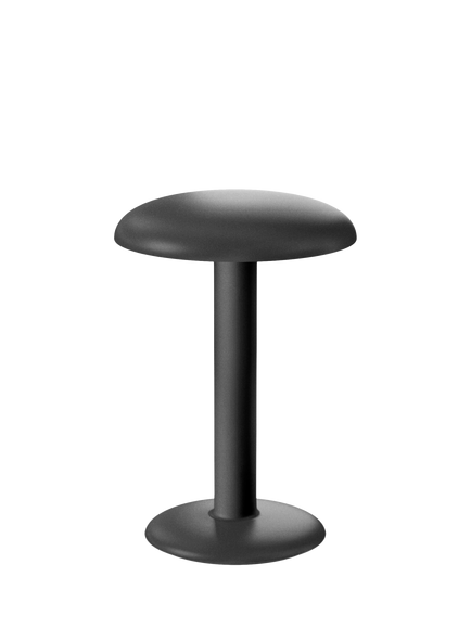 Flos Gustave Rechargeable Portable Table Lamp, Smooth Black