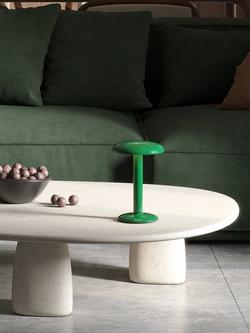 Flos Gustave Rechargeable Portable Table Lamp - view 2, Lacquered Green