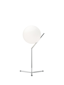Flos Opaline Glass Globe Table Lamp - view 2, Chrome