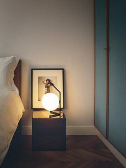 Flos Opaline Glass Globe Low Table Lamp - view 2, Black