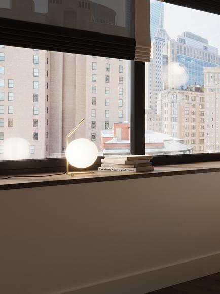 Flos Opaline Glass Globe Low Table Lamp - view 2, Brass