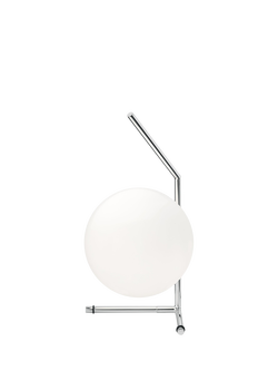 Flos Opaline Glass Globe Low Table Lamp - view 2, Chrome